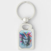 水彩顔 キーホルダー (正面)