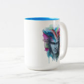 水彩顔 ツートーンマグカップ (正面右)