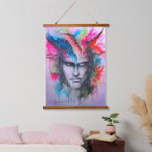 水彩顔 吊り下げ型タペストリー (寝室)