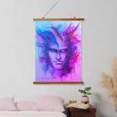 水彩顔 吊り下げ型タペストリー (寝室)