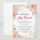 水彩風の母の日ブランチ招待状 招待状 (正面/裏面)