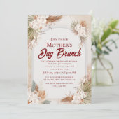 水彩風の母の日ブランチ招待状 招待状 (スタンド正面)