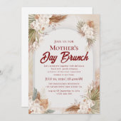 水彩風の母の日ブランチ招待状 招待状 (正面/裏面)