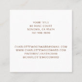 水彩風ダネ吹デオン花 スクエア名刺 (裏面)