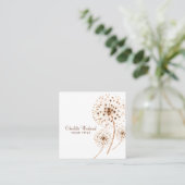 水彩風ダネ吹デオン花 スクエア名刺 (スタンド正面)