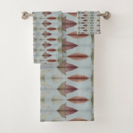 水彩風呂パターン（の模様が）ある。 バスタオルセット