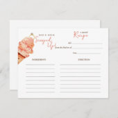 水彩風味冰淇淋 婚前小聚 食譜卡 招待状 (正面/裏面)