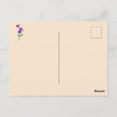 水彩風変わりな英語コテージガーデン ポストカード (裏面)