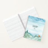 水彩風景かわいいキツネウッドランド自然 ノートブック (内部)