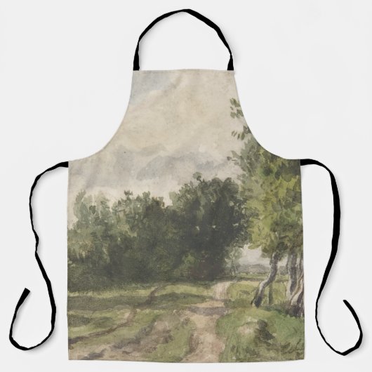 水彩風景のパス – 一定のトロヨン エプロン (正面)