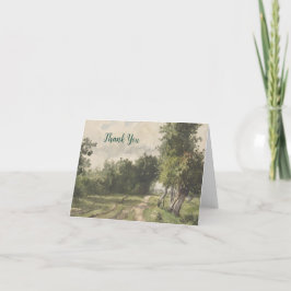 水彩風景のパス – 一定のトロヨン サンキューカード