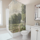 水彩風景のパス – 一定のトロヨン シャワーカーテン (インサイチュ)
