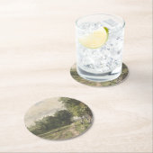 水彩風景のパス – 一定のトロヨン ラウンドペーパーコースター (インサイチュ)