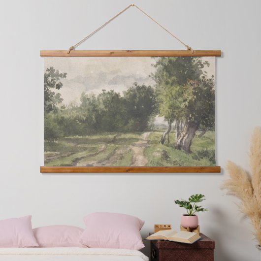 水彩風景のパス – 一定のトロヨン 吊り下げ型タペストリー (寝室)