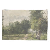 水彩風景のパス – 一定のトロヨン 枕カバー (裏面)