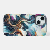 水彩風景の携帯ケース iPhone 15ケース (裏面横)