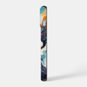 水彩風景の携帯ケース iPhone 15ケース (左側面)