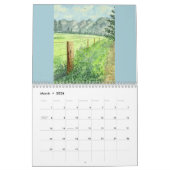 水彩風景の絵画ウォールカレンダー カレンダー (3月 2026)
