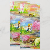 水彩風景ブックマーク メニュー (正面/裏面)