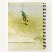 水彩風景日本の男パドル船 ノートブック (裏面)