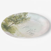 水彩風景氏&ミセス・セージ・グリーンID786 ペーパープレート (アングル)
