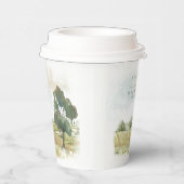 水彩風景結婚のセージ緑ID786 紙コップ (右)