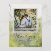 水彩風景結婚の写感謝してい真 ポストカード (正面)