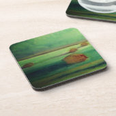 水彩風景絵を描の緑 コースター (左側)