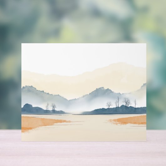 水彩風景背景 アクリルサイン (ニュートラル)