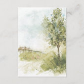水彩風景詳細セージ緑ID786 エンクロージャーカード (裏面)