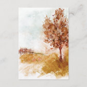 水彩風景詳細秋金ゴールドID786 エンクロージャーカード (裏面)