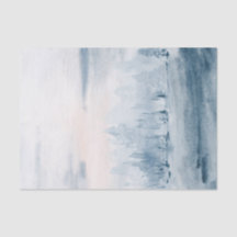 水彩風景雪の雲