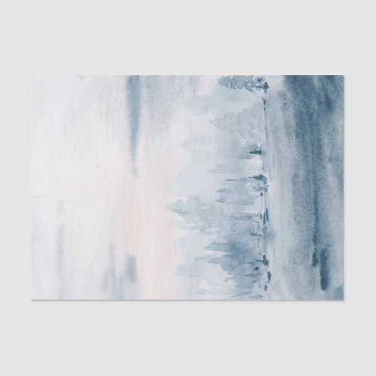 水彩風景雪の雲 薄葉紙 (正面)