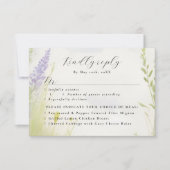 水彩風景雲RSVP w食事選択 出欠カード (正面)