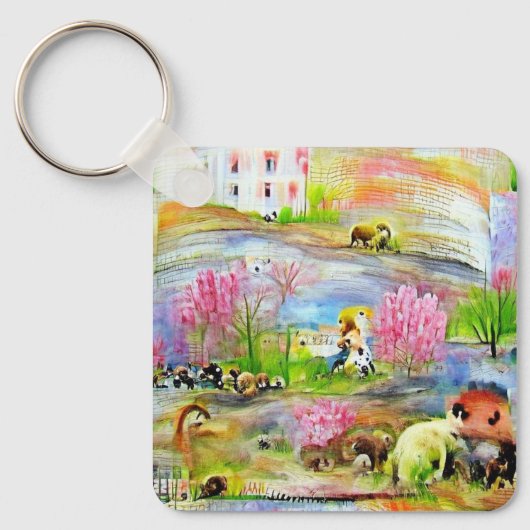 水彩風景 キーホルダー (正面)