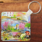 水彩風景 キーホルダー (裏面)