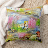 水彩風景 クッション (ブランケット)