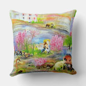 水彩風景 クッション (裏面)