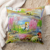 水彩風景 クッション (ブランケット)