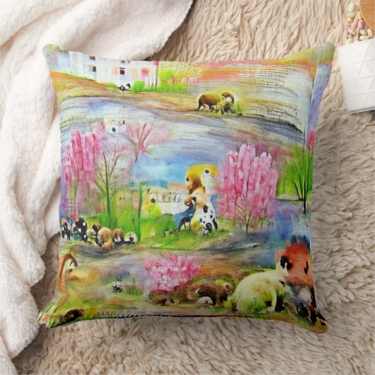 水彩風景 クッション (ブランケット)