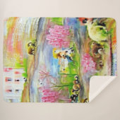 水彩風景 シェルパブランケット (正面(横))