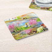 水彩風景 スクエアペーパーコースター (アングル)