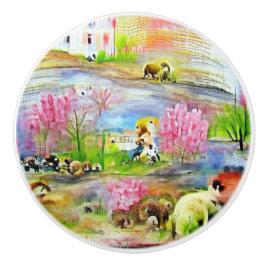 水彩風景 セラミックノブ