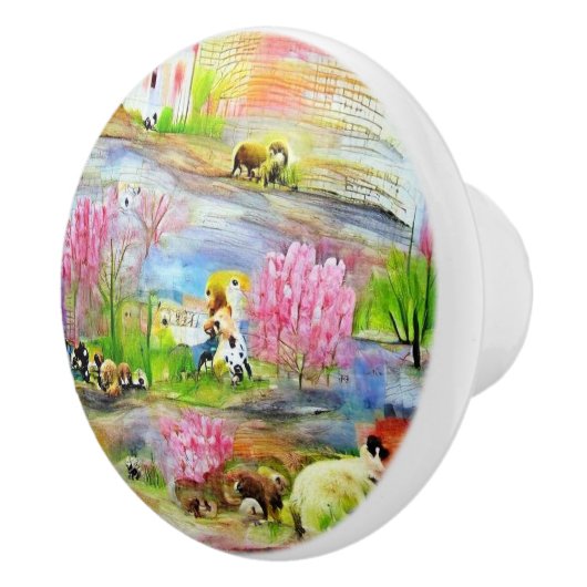 水彩風景 セラミックノブ (右)