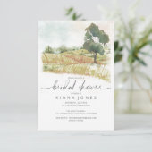 水彩風景 ブライダルシャワー グリーン ID786 招待状 (スタンド正面)