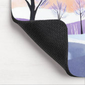 水彩風景、木々、空のマウスパッド マウスパッド (コーナー)