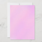 水彩風船かわいい赤ちゃんシャワー少女 招待状 (裏面)