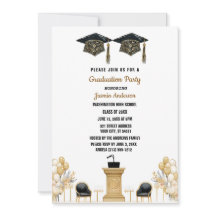 水彩風船と帽子卒業パーティー