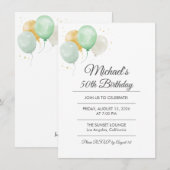 水彩風船の招待状 招待状 (正面/裏面)