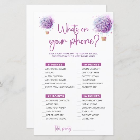 水彩風船の花 |電話の内容 (正面/裏面)